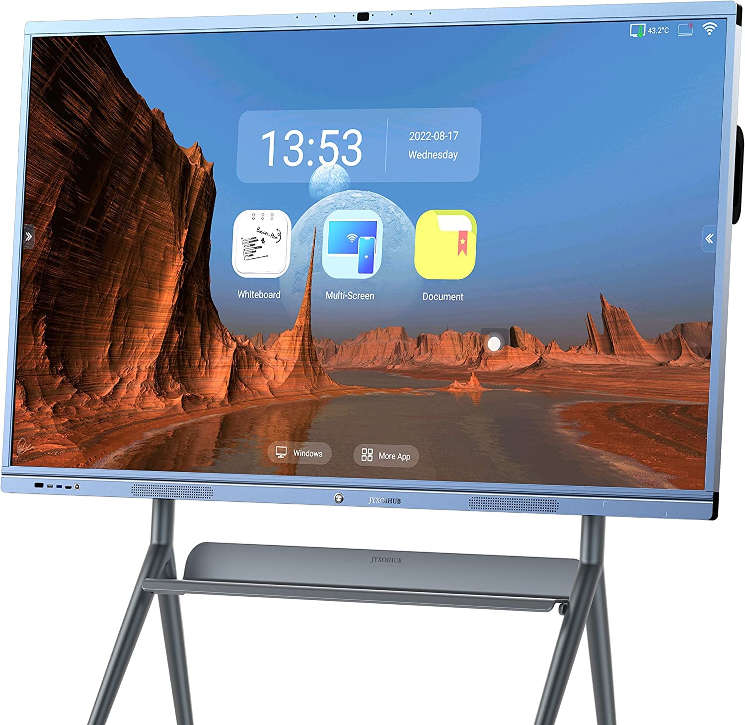 JYXOIHUB Smart Board Collaboration Hub,  65 Inch 4K Digital Electronic Whiteboard Built in Dual System and 20MP Camera for Classroom and Business, Interactive Whiteboard with Video Conference System