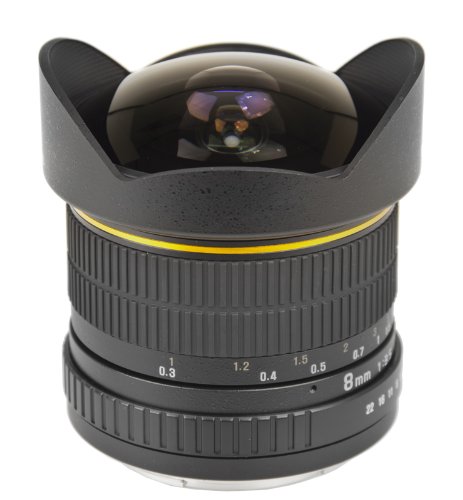 Bower Camera कैनन के लिए बोवर SLY358C अल्ट्रा वाइड-एंगल 8 मिमी f / 3.5 Fisheye लेंस
